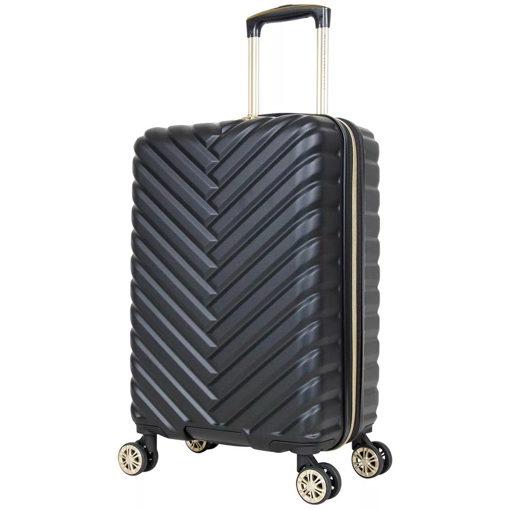 NWT KENNETH COLE REACTION Madison Square Chevron Carry On Luggage